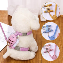 Cute Dog Harness with Leash – Comfortable Vest-Style Pet Walking Se