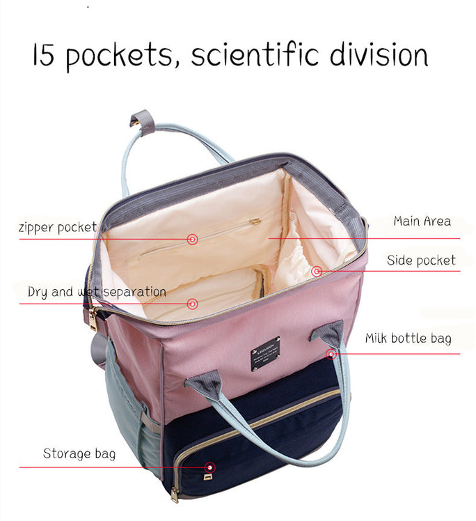 Waterproof Maternity Diaper Bag – Large-Capacity Backpack
