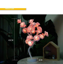 Rose Flower LED Night Light – USB & Battery Operated Table Lamp for Home Décor