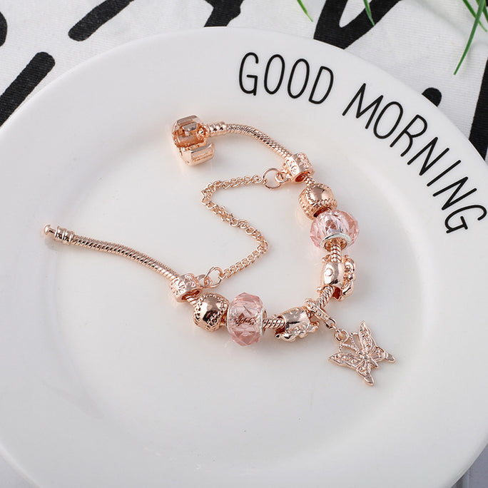 Rose Gold Love Bracelet – Elegant Geometric Women’s Jewelry