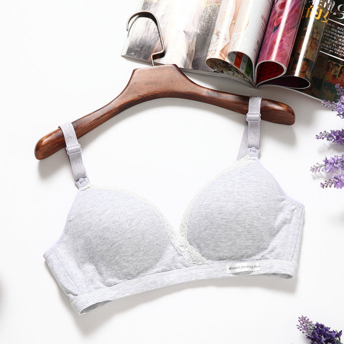 Wireless Nursing Bra with Double Buckle – Comfortable Maternity & Breastfeeding Support for Moms