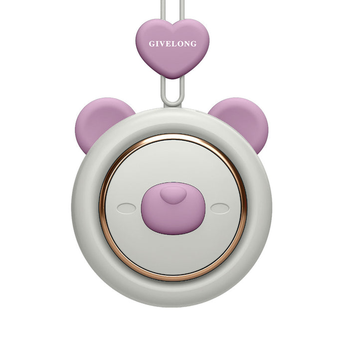 Mini Bladeless Neck Fan – Portable Hands-Free USB Rechargeable Cooling with 3 Speeds
