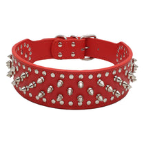 Heavy-Duty Rivet Dog Collar for Large Dogs - Adjustable Comfort Fit