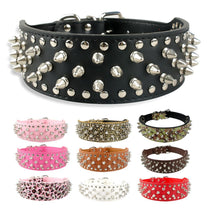 Heavy-Duty Rivet Dog Collar for Large Dogs - Adjustable Comfort Fit