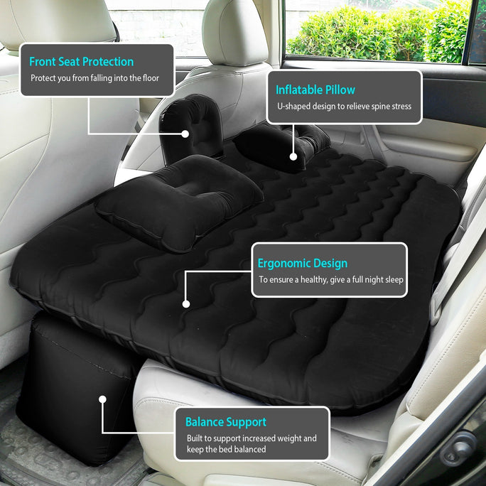 Portable Car Air Mattress – Inflatable Travel Bed for Camping & Road Trips