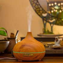 550ml Essential Oil Diffuser with Auto Shut-Off + 6-Pack Aromatherapy Oils
