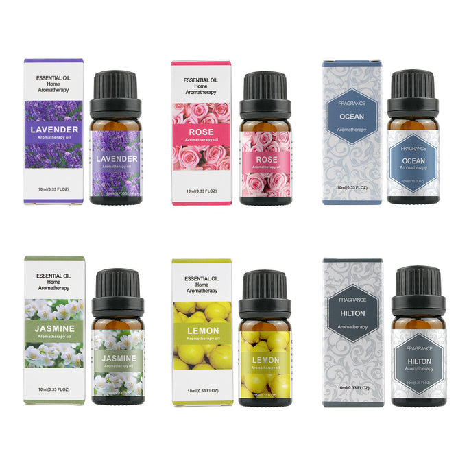 550ml Essential Oil Diffuser with Auto Shut-Off + 6-Pack Aromatherapy Oils