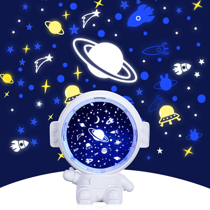 Galaxy Star Projector Astronaut Lamp – Starry Sky Night Light for Kids & Home Decor