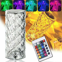 Crystal Rose LED Lamp – Touch & Remote Diamond Night Light