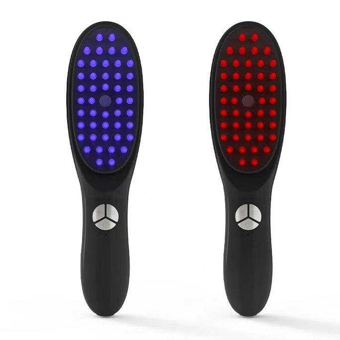 LED Hair Care Massager – Red & Blue Light Scalp Therapy with Vibration