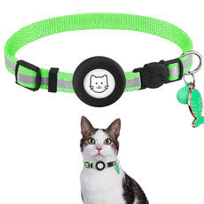 Apple AirTag Pet Collar with Protective Cover – Anti-Lost Reflective Cat Collar with Bell
