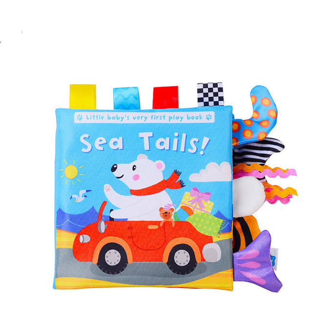 Animal Tail Cloth Book – Soft Crinkle Sensory Baby Book for Early Learning