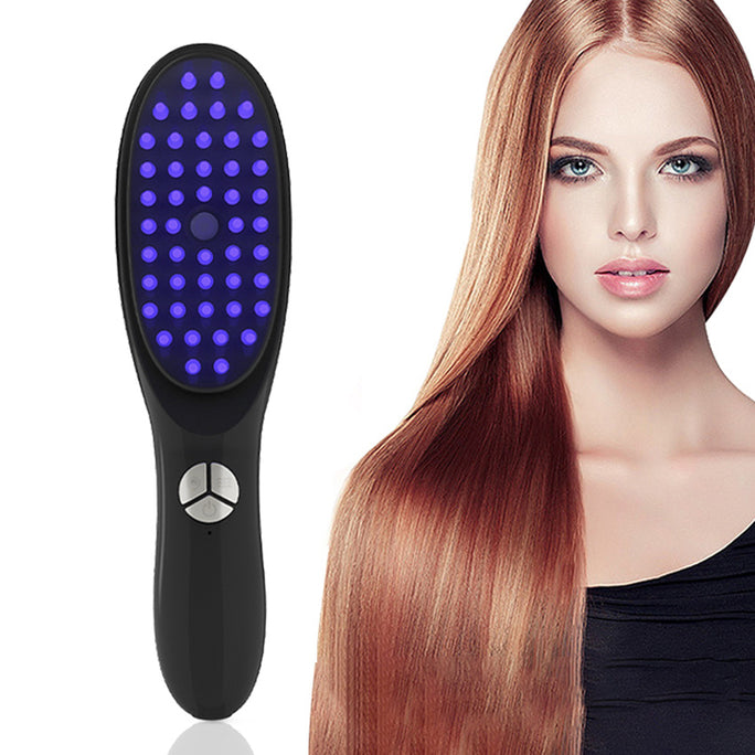 LED Hair Care Massager – Red & Blue Light Scalp Therapy with Vibration
