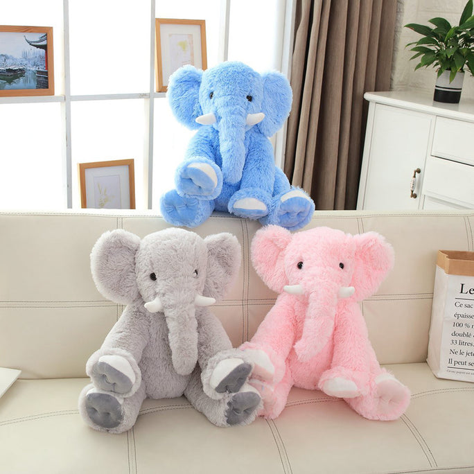 Fluffy Elephant Plush Toy – Soft & Cozy Stuffed Animal for Kids