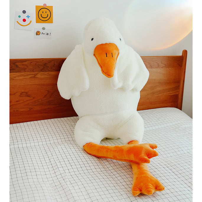 Cute Big White Goose Plush Pillow – Soft Stuffed Animal Toy