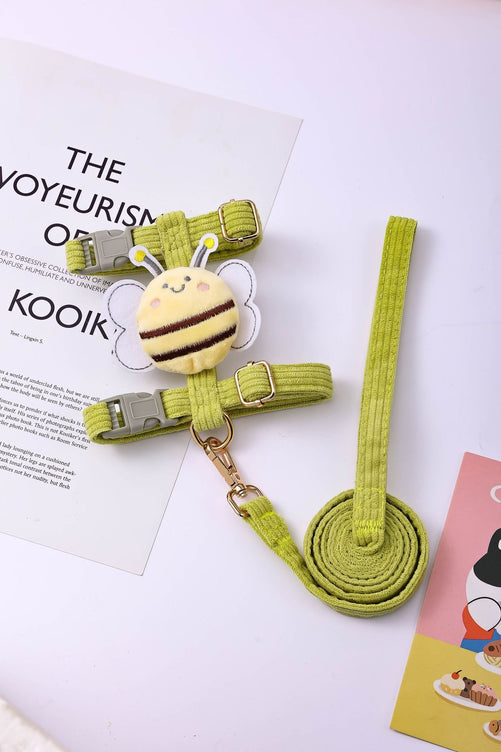 Cute Dog Harness with Leash – Comfortable Vest-Style Pet Walking Se