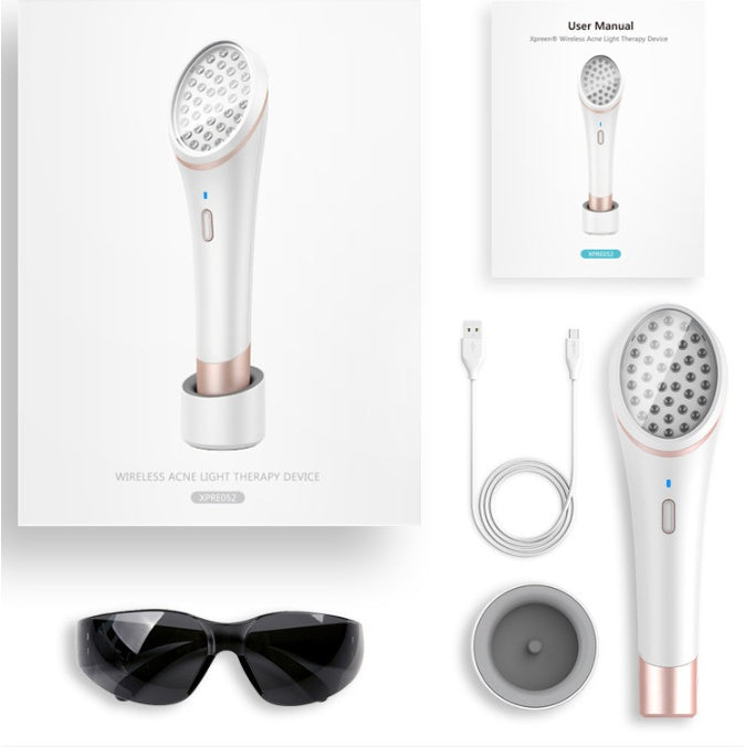 Xpreen Wireless Acne Light Therapy Device – Rechargeable Blue & Red Light Treatment for Clearer Skin