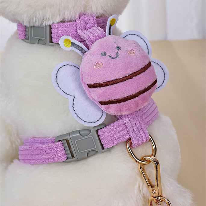 Cute Dog Harness with Leash – Comfortable Vest-Style Pet Walking Se