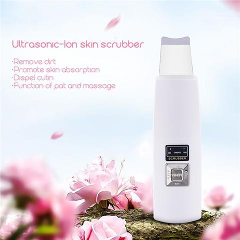 Ultrasonic Skin Scrubber – Facial Cleanser & Blackhead Remover with Vibration Massage (Ultrasound Peeling)