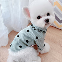 Polka Dot Turtleneck Pet Shirt – Soft & Cozy Pet Clothing