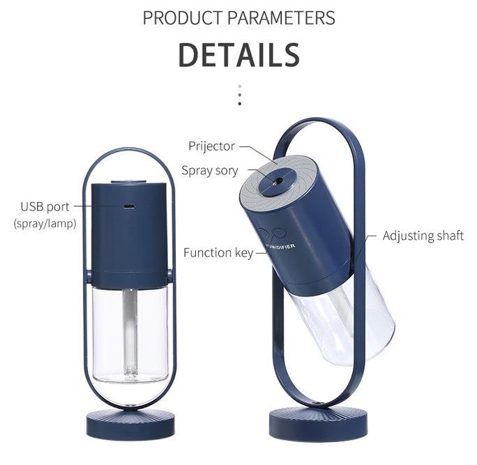 Magic Shadow USB Humidifier – Ultrasonic Mist & Projection Night Light
