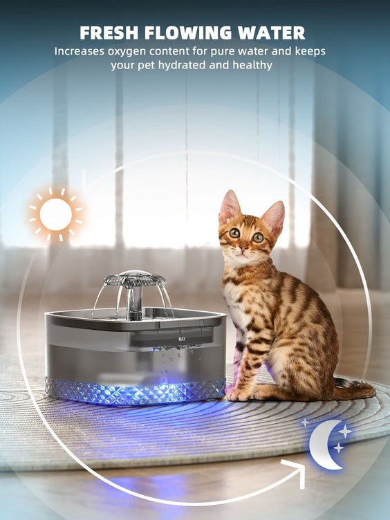 Stainless Steel Cat Automatic Water Feeder