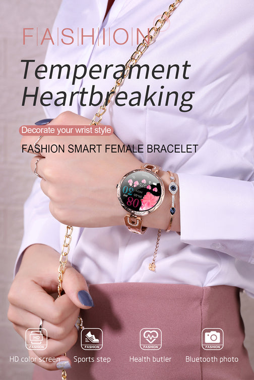 Women’s Fashion Smartwatch – Waterproof Fitness & Heart Rate Monito