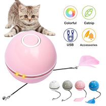 LED Laser Rolling Cat Toy – Interactive Electronic Ball for Pets