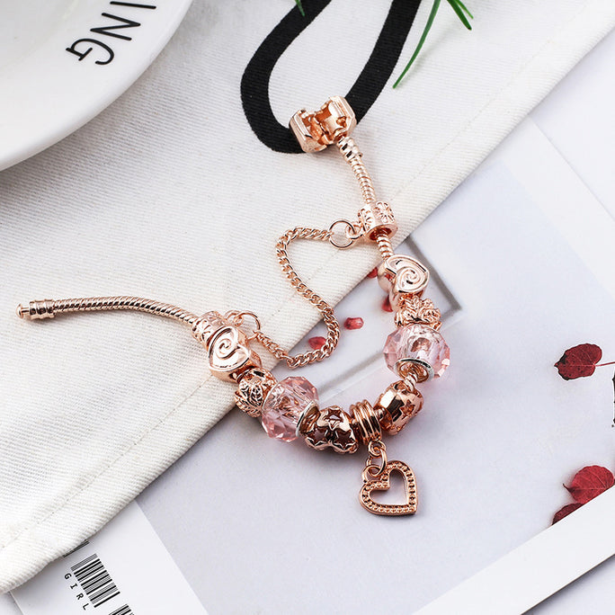 Rose Gold Love Bracelet – Elegant Geometric Women’s Jewelry