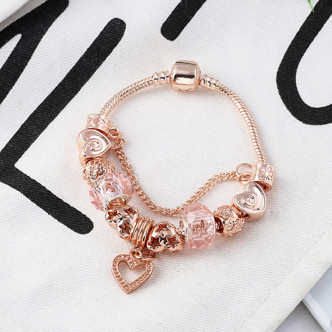 Rose Gold Love Bracelet – Elegant Geometric Women’s Jewelry
