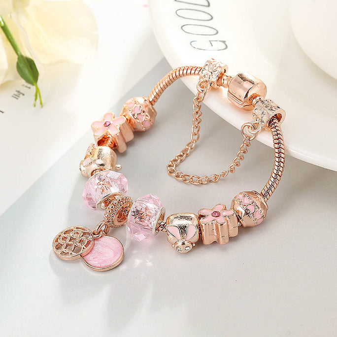 Rose Gold Love Bracelet – Elegant Geometric Women’s Jewelry