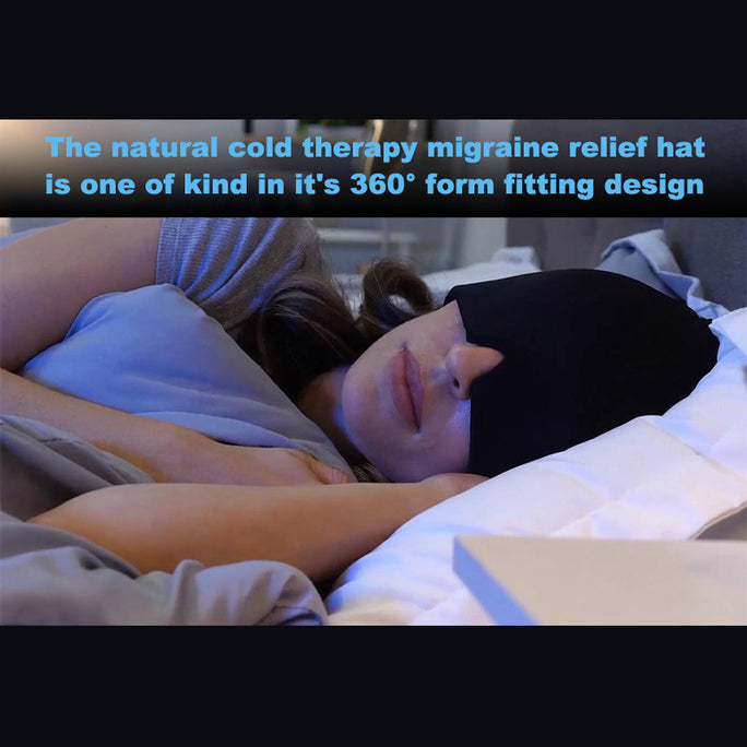 Hot & Cold Therapy Compression Cap – Headache & Migraine Relief with Soft Gel Comfort