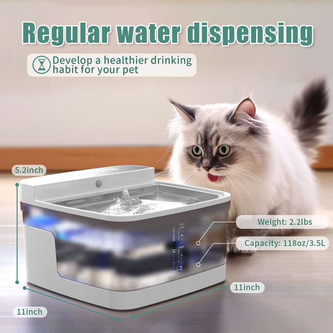 Smart Pet Water Fountain – UV Sterilization and Motion Sensor