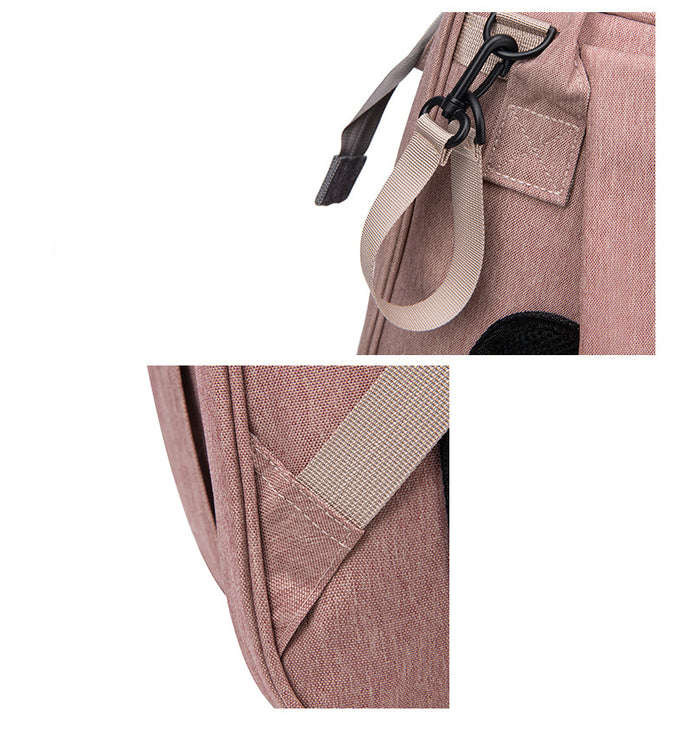 3-in-1 Baby Diaper Bag Backpack with Foldable Crib & Insulated Pockets