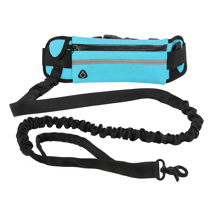 Hands-Free Dog Leash with Training Belt – Shock-Absorbing Bungee & Storage Pockets