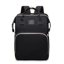 3-in-1 Baby Diaper Bag Backpack with Foldable Crib & Insulated Pockets