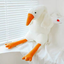 Cute Big White Goose Plush Pillow – Soft Stuffed Animal Toy