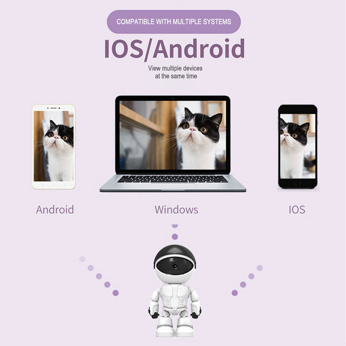 WiFi Smart Security Camera – Baby & Pet Monitor with Night Vision
