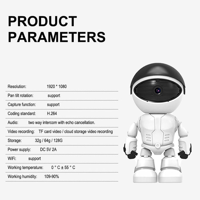 WiFi Smart Security Camera – Baby & Pet Monitor with Night Vision