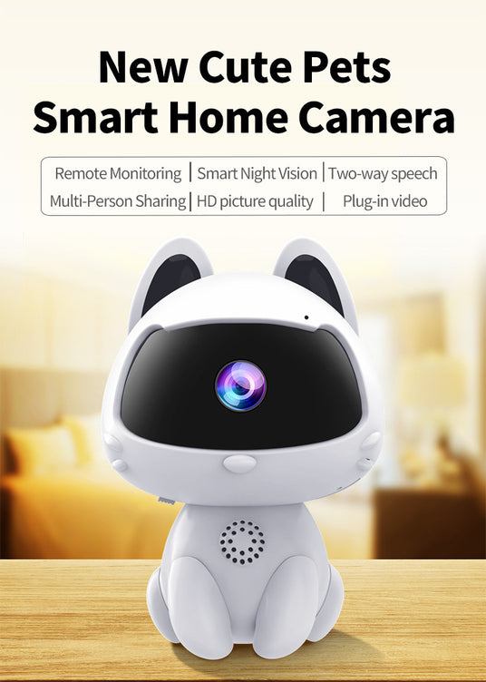 Cute Cat WiFi Smart Camera – V380 App Indoor Home & Baby Monitor