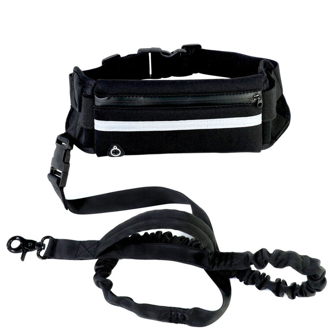 Hands-Free Dog Leash with Training Belt – Shock-Absorbing Bungee & Storage Pockets