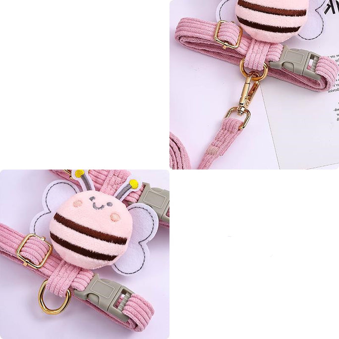 Cute Dog Harness with Leash – Comfortable Vest-Style Pet Walking Se