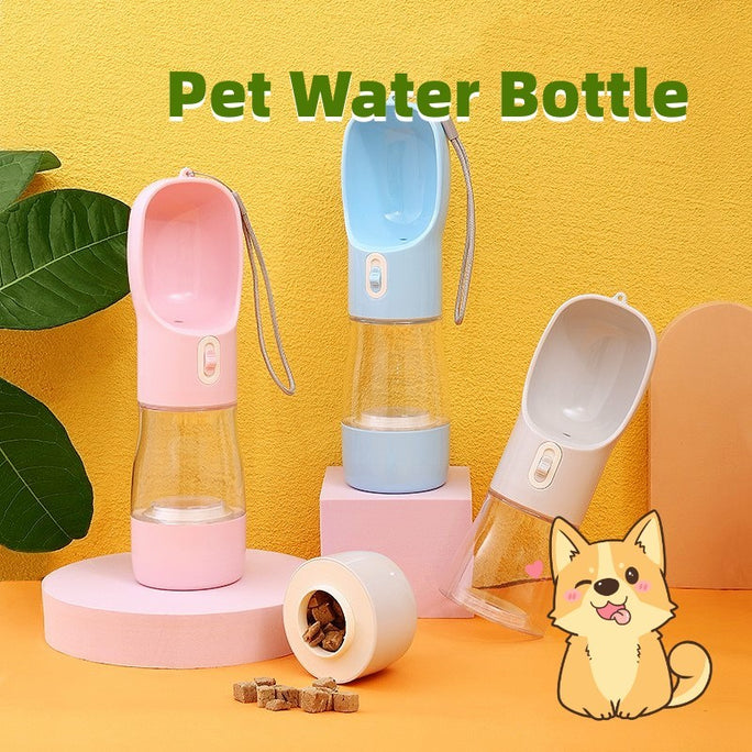 Portable 2-in-1 Dog Water Bottle & Bowl – Leak-Proof Travel Dispense