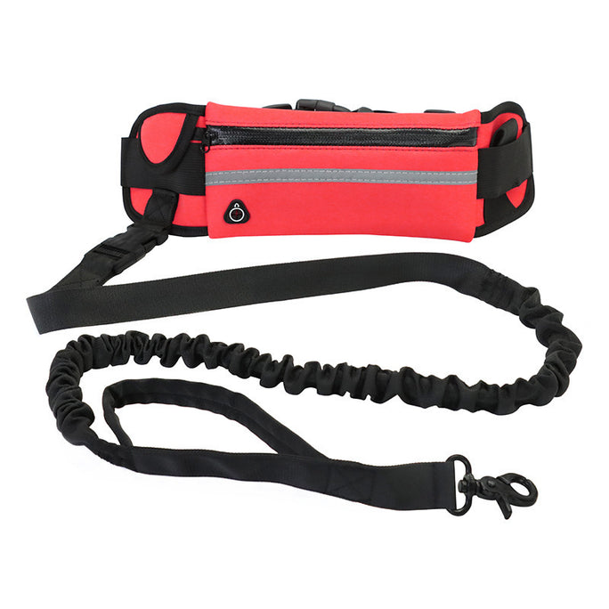 Hands-Free Dog Leash with Training Belt – Shock-Absorbing Bungee & Storage Pockets