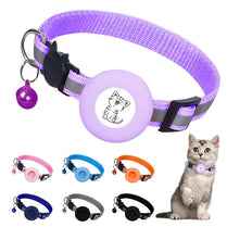 Apple AirTag Pet Collar with Protective Cover – Anti-Lost Reflective Cat Collar with Bell