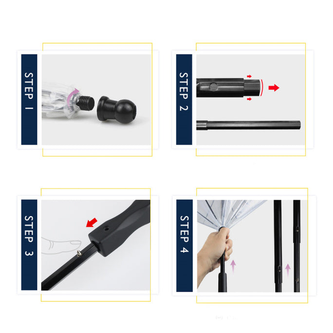 Transparent Dog Umbrella with Leash – Removable Pet Rain Protection