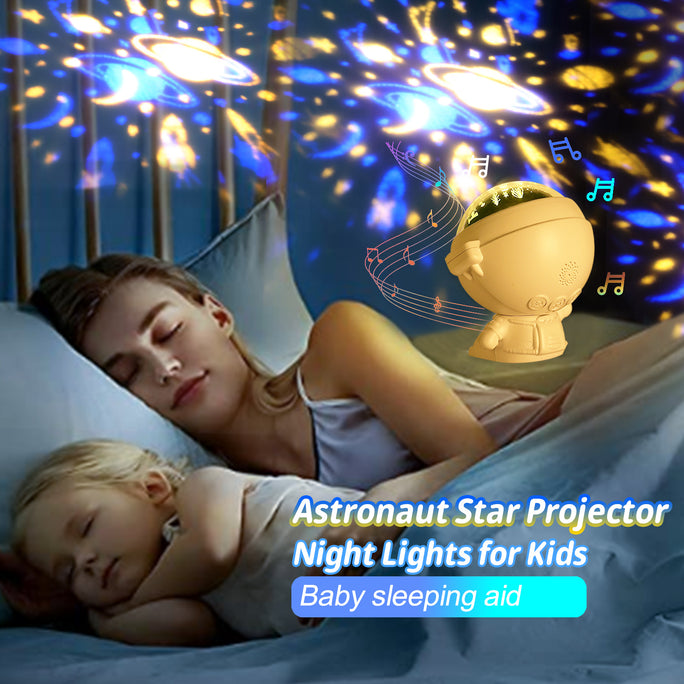 Galaxy Star Projector Astronaut Lamp – Starry Sky Night Light for Kids & Home Decor