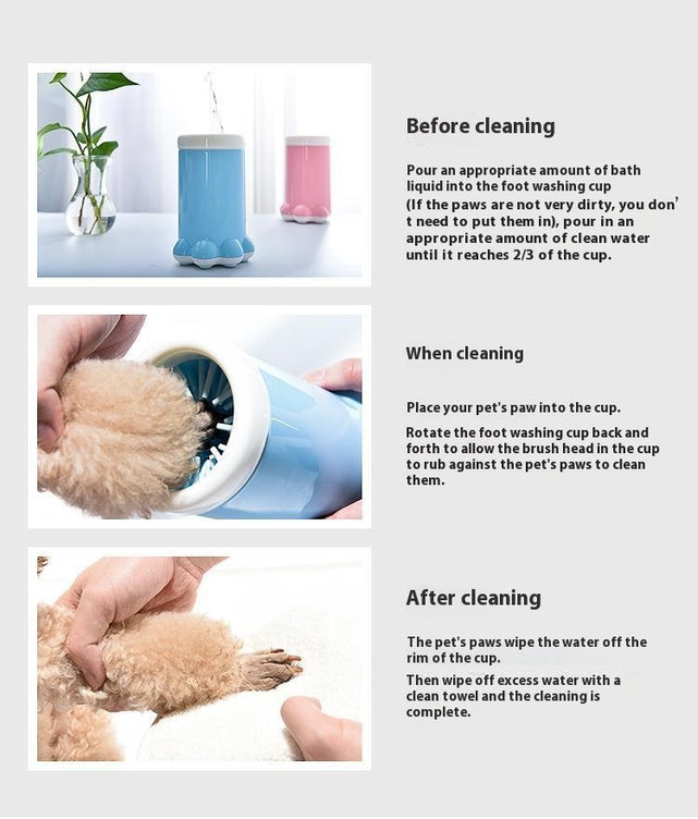 Portable Dog Paw Cleaner – Silicone Pet Foot Washing Cup