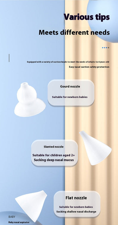 Baby Electric Nasal Aspirator – Gentle & Safe Nose Cleaner for Infants and Kids