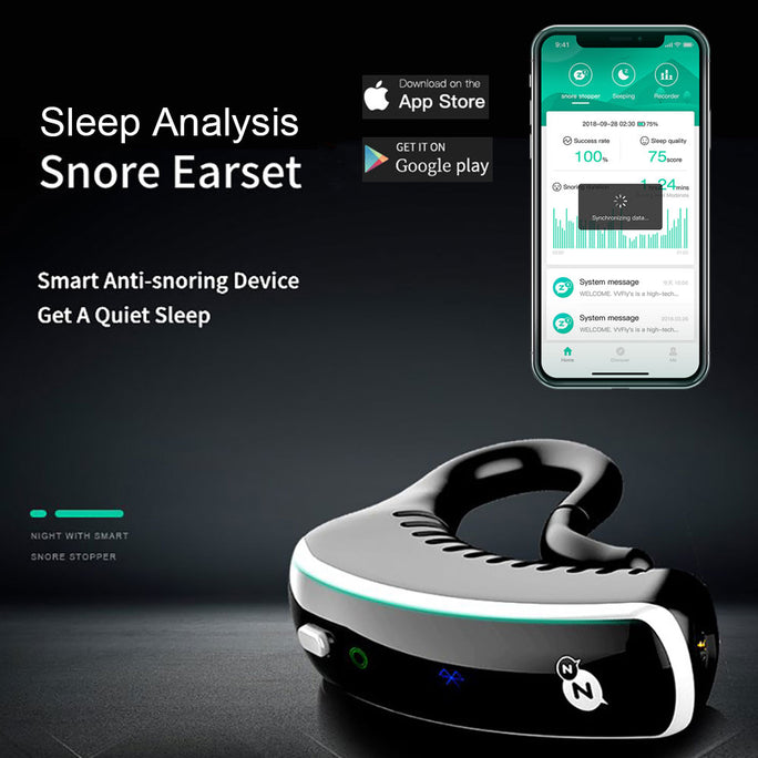 24H Bluetooth Anti-Snoring Device – Smart Sleep Aid Earset with Snore Detection & Data Tracking